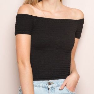 Brandy Melville black Charlene crop top.